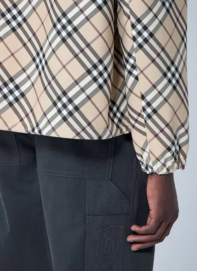 Burberry Men Check Zip-up Hooded Jacket In Multi