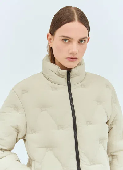 Burberry Women Ekd Nylon Down Jacket In Neutral