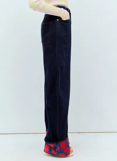 Burberry Japanese Denim Curved Leg Jeans In 10 Words In Blue
