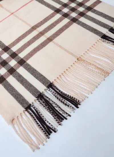 Burberry Women Wide Check Cashmere Scarf In Neutral