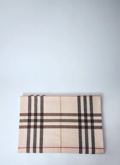 Burberry Women Wide Check Cashmere Scarf In Neutral