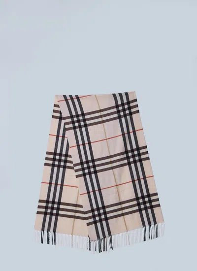 Burberry Women Wide Check Cashmere Scarf In Neutral