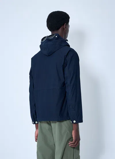 C.p. Company Men 50 Fili Goggle Jacket In Blue