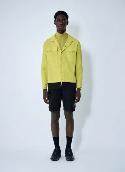 C.p. Company Men Cotton Overshirt In Yellow