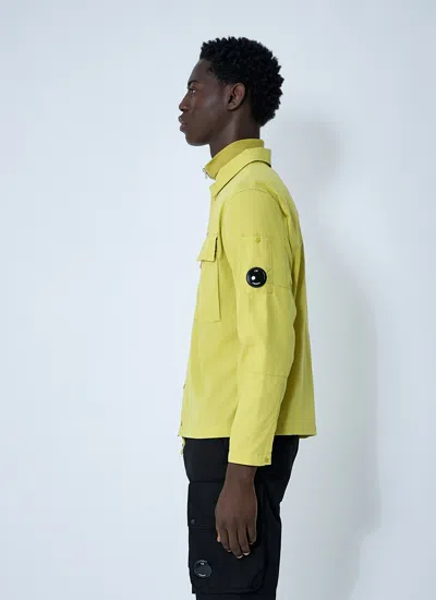 C.p. Company Men Cotton Overshirt In Yellow