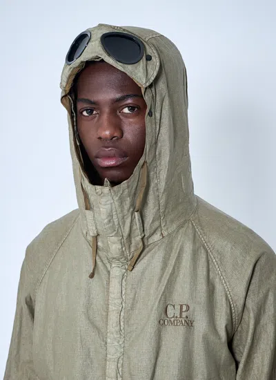 C.p. Company Lino Wax Goggle Jacket In Multi