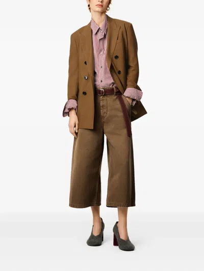Ami Alexandre Mattiussi Brown Wool Double Breasted Jacket Brown In Brown
