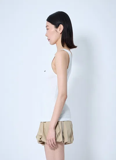 Chloé Embroidered Ribbed Cotton Tank