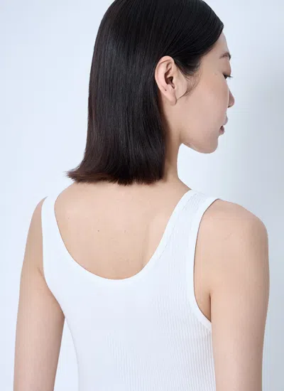 Chloé Embroidered Ribbed Cotton Tank