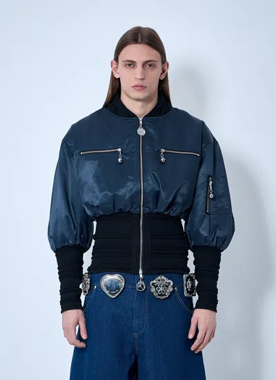 Chopova Lowena Men Little Birdy Bomber Jacket In Blue