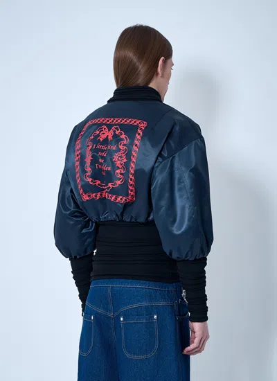 Chopova Lowena Men Little Birdy Bomber Jacket In Blue