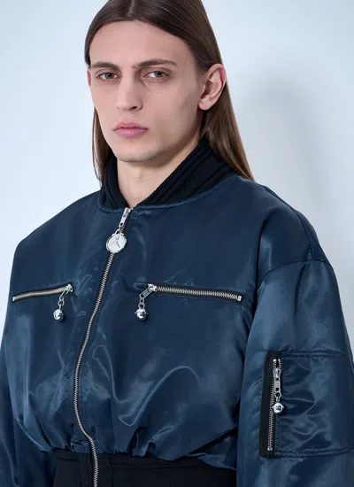 Chopova Lowena Men Little Birdy Bomber Jacket In Blue