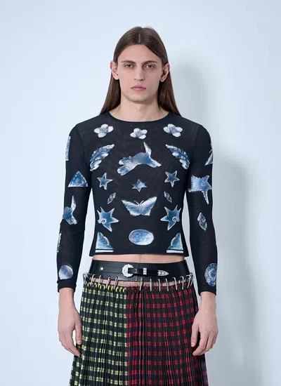 Chopova Lowena Men Workshop Mesh Top In Black