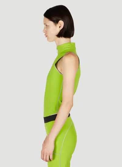 Coperni C+ Zip Bodysuit In Green