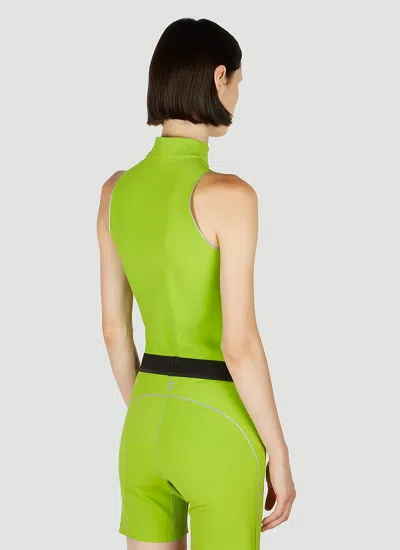 Coperni C+ Zip Bodysuit In Green