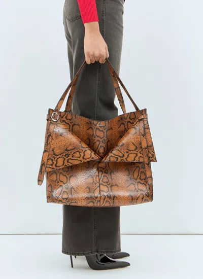 Coperni Women Snake Print Belt Cabas Bag