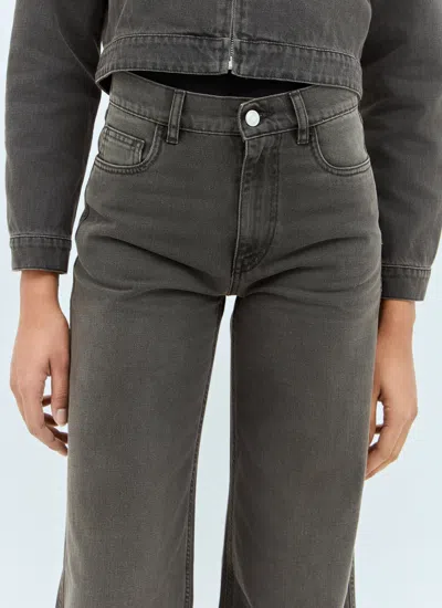 Coperni Women Wide Leg Jeans In Black