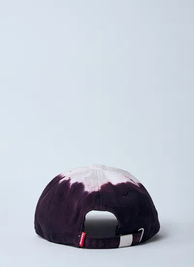Diesel Chris Tie-dye Curved Brim Round Crown In Burgundy