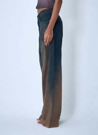 Diesel 1996 D-sire Jeans In Medium Blue With Faded Effect Women In Brown