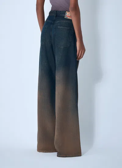 Diesel 1996 D-sire Jeans In Medium Blue With Faded Effect Women In Brown