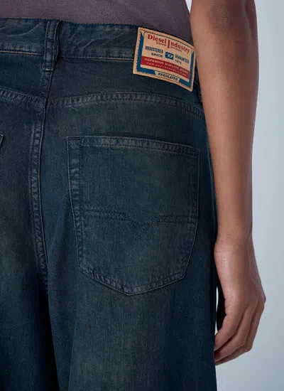 Diesel 1996 D-sire Jeans In Medium Blue With Faded Effect Women In Brown