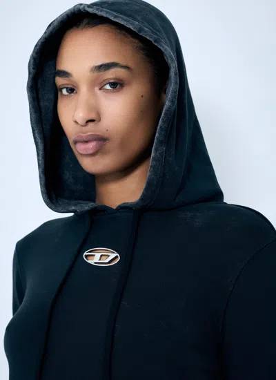 Diesel Women F-slimmy-hood-p5 Sweatshirt In Green