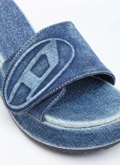 Diesel Blue Sa-oval D Pf W Heeled Sandals In Blue