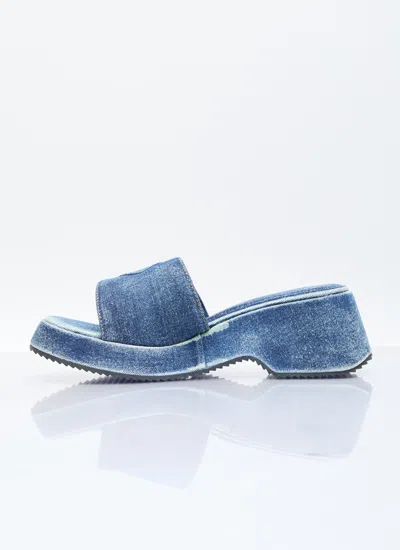 Diesel Blue Sa-oval D Pf W Heeled Sandals In Blue