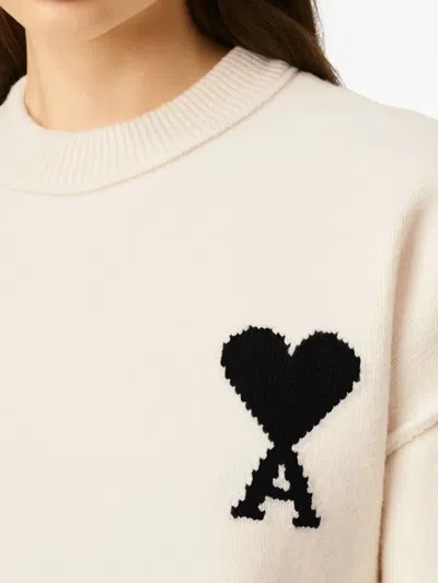 Ami Alexandre Mattiussi Ami De Coeur セーター In Neutral