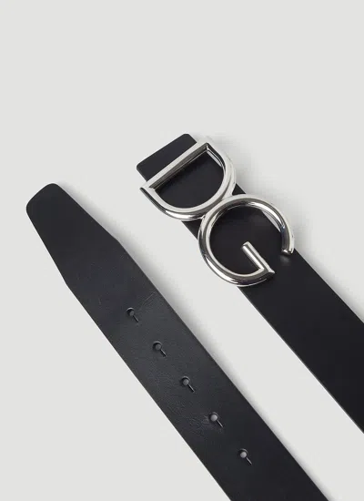 Dolce & Gabbana Men Logo Plaque Belt In Blue