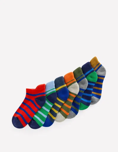 Boden 7 Pack Trainer Socks Multi Breton  In Multi