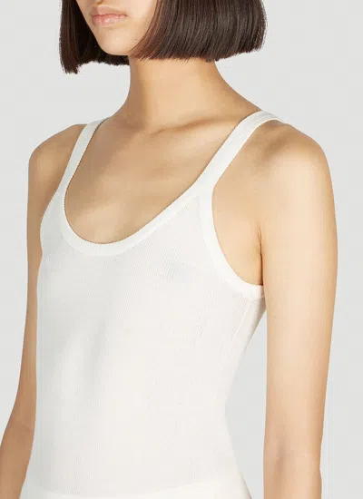 Dolce & Gabbana Women Ribbed Tank Top In White