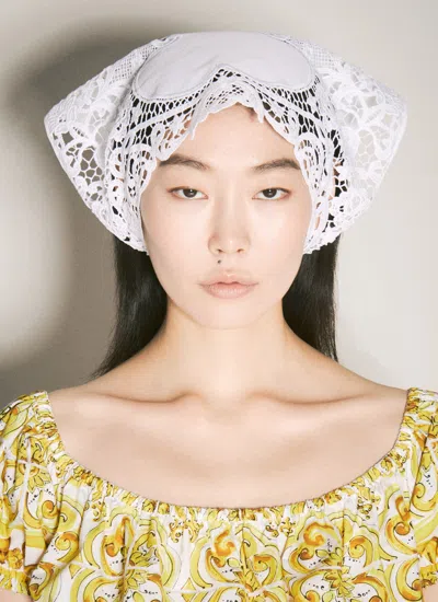 Dolce & Gabbana Women Triangle Bandana In White