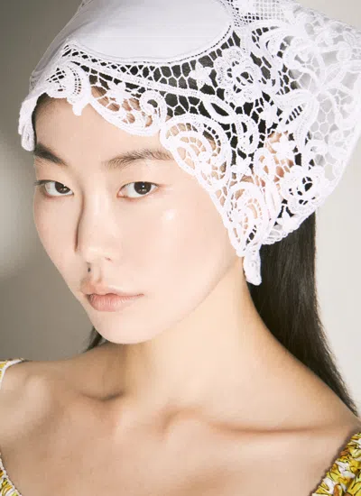 Dolce & Gabbana Women Triangle Bandana In White