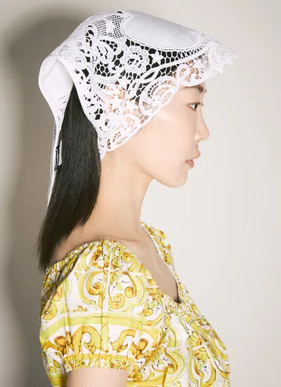 Dolce & Gabbana Women Triangle Bandana In White