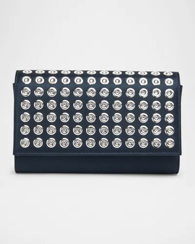 Christian Louboutin Paloma Mirror-studded Chain Clutch Bag In Crepe Satin