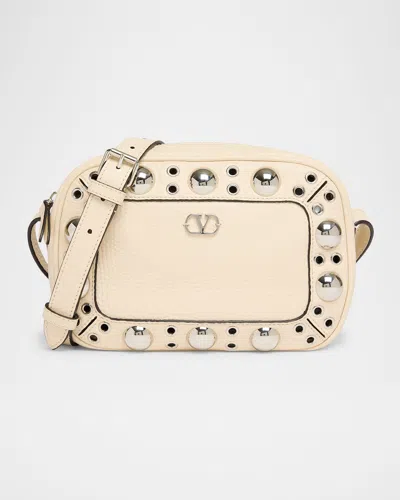Valentino Nellcote Studded Leather Camera Crossbody Bag