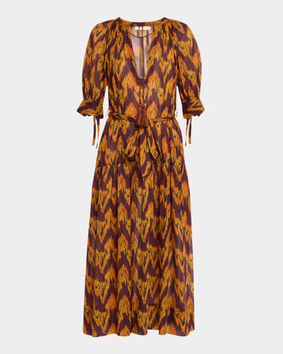 Ulla Johnson Selena Puff-sleeve Maxi Dress Coverup