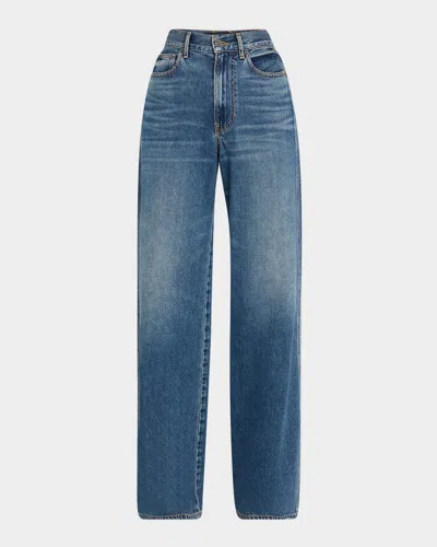 Veronica Beard Kasey Mid-rise Wide-leg Jeans
