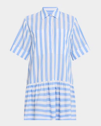Simkhai Cris Stripe Short-sleeve Shirtdress