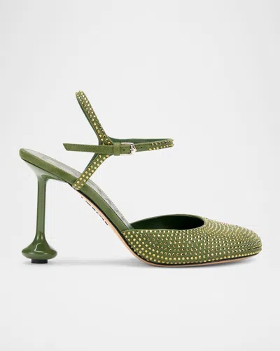 Loewe Toy Embellished Suede Ankle-strap Pumps