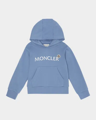 Moncler Sweat À Capuche En Coton À Logo In Blue