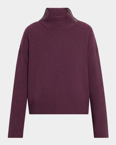 Brunello Cucinelli Monili-trim Turtleneck Cashmere Rib Sweater