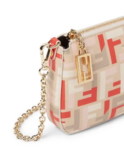 Fendi Women Pouch With Fabric Chain