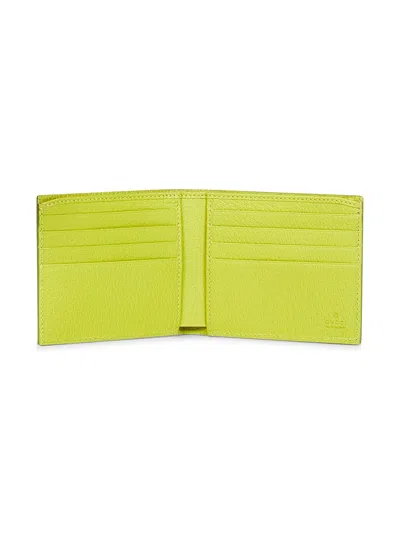 Gucci Men Beige Gg Bi-fold Wallet In Gray