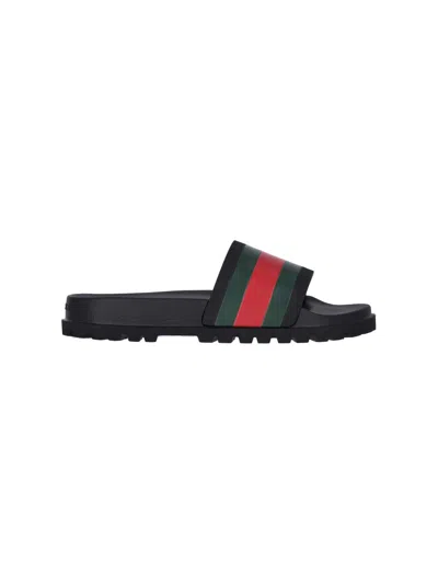 Gucci Men  - Web Rubber Slide