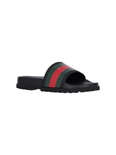 Gucci Men  - Web Rubber Slide
