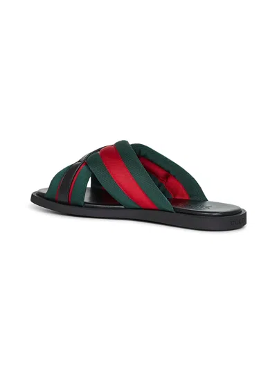 Gucci Web Sandals With Interlocking G