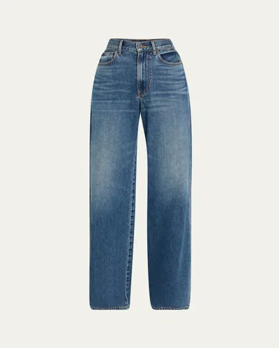 Veronica Beard Kasey Mid-rise Wide-leg Jeans