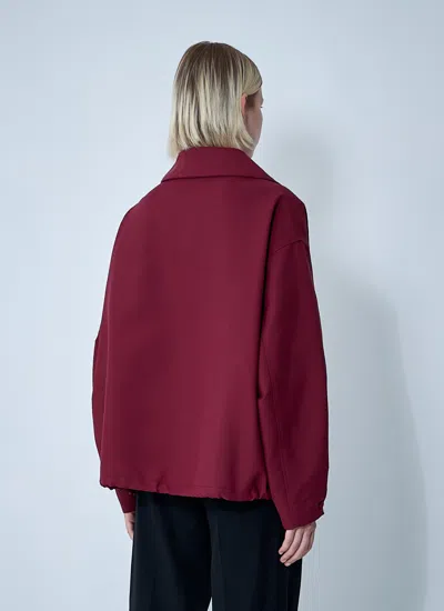 Gucci Women Embossed Bomber Sweatshirt In Burgundy